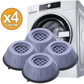 Resim Çamaşır Makinesi Titreşim Önleyici Ayak Seti, 4 Parça, Beyaz Eşya Altlığı 