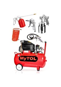 Resim Mytool 50 Lthava Kompresörü Yüksek Kalite 5 Parça Havalı Set 