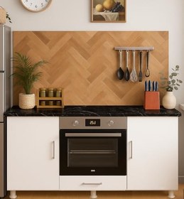 Resim Ankastre Fırın Ve Ocak Dolabı, Set Üstü Ocak Dolabı, Çok Amaçlı Dolap, Hazır Mutfak Modülü (BENDİR-BEYAZ, 90Y*60D*140G) 