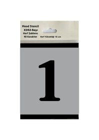 Resim Stencil Rakam Boyama Şablonu X062-sayı Rakam Yüksekliği 10 Cm 