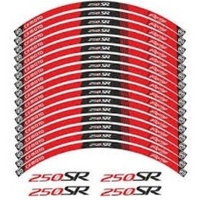 Resim Cf Moto 250 Sr 2020 - 2024 Uyumlu 1 Set Jant Şeridi Siyah 