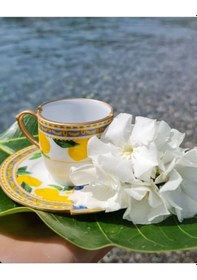 Resim Konyax 12 Parça Kahve Fincanı Çift Desenli Çok Renkli 