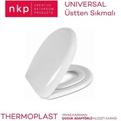 Resim NKP Üniversal Çocuk Adaptörlü Yavaş Kapanan Klozet Kapağı NKP0340 
