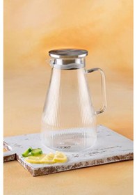 Resim Metal Kapak Cam Sürahi 1800 Ml 