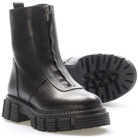 Resim Hakiki Deri Kürklü Kadın Klasik Bot 710kza6006 Siyah Floter 