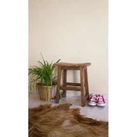 Resim Vogel Home Design Tabure Ahşap Rustik Eskitme 