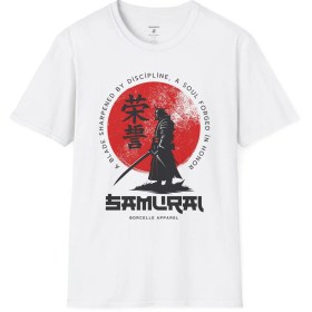 Resim Samuray Grafik Tişört: Japon Anime Streetwear 