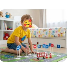 Resim Storemax Oktaysell Eğitici Trafik Işaretleri Oyun Seti 20 Parça 