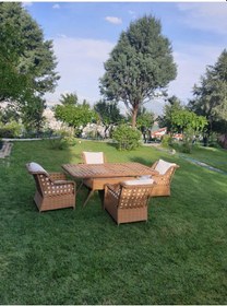 Resim Emel Home Fırat 6kişilik Kahverengi Örgü Rattan Oturma Grubu Min Kahverengi 