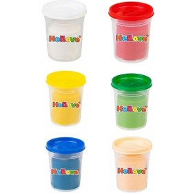Resim Kutulu Rengarenk Doğal Oyun Hamuru 6 Adet Oyun Hamuru Play Dough 6 X 100 Gram 
