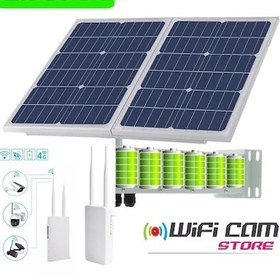 Resim Sim Kartlı Güneş Enerjili Dış Modem Seti Lifepo4 Bataryalı 