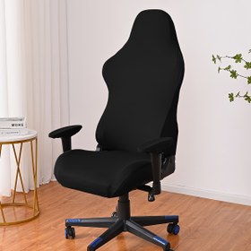 Resim Bilgisayar için Katı Renkli Oyun Koltuğu Kılıfı, E-Spor ve İnternet Kafeleri için Uygundur, Toz geçirmez, Ofis Koltukları için Esnek Koltuk Kılıfı. 