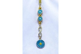 Resim Mavi Papatya Araba Dikiz Ayna Süsü, Yeni Araba Hediyesi 