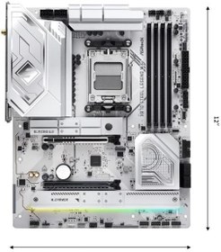 Resim ASRock X870 PRO RS WIFI ATX Anakart, AMD AM5 Ryzen 9000 ve 8000, DDR5, 5x M.2 SSD, 4K 120Hz, AMD Expo, USB Type C, WiFi 7 