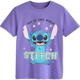 Resim Sea Bubbles Stitch Kız Çocuk Tişört Lila 