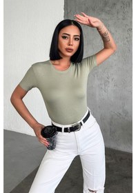 Resim Bestenur Yarım Kol Body 836 - Yeşil 