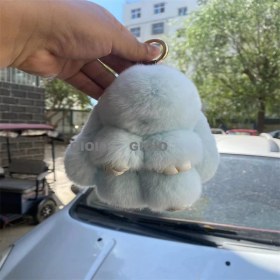 Resim Silver1 Gıoıo Yeni Sevimli Gerçek Saç Tilki Küçük Cinderblock Saç Araba Anahtarlık Kolye Ins Pixie Peluş Top Çanta Aksesuarları (Yurt Dışından) 