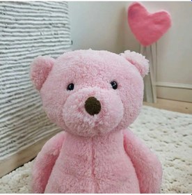 Resim Pembe Ayı Uykucu Dolum Oyuncak 50 Cm Orta Boy Bebek Uyku Ve Oyun 