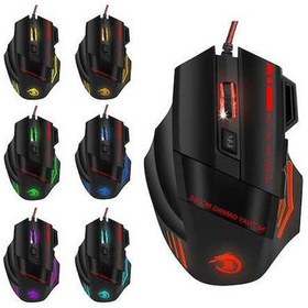 Resim Wholesale00 Hxsj A907 5500 Dpı Oyun Faresi, 7 Düğmeli, Ergonomik, Kablolı, Rgb Işıklı A907 