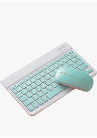 Resim Lenovo Tab M10 Plus 3.nesil Uyumlu Bluetooth Klavye Mouse Set Lazer 