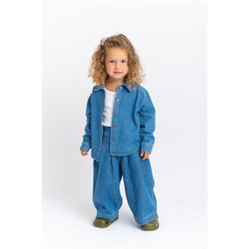 Resim Oliven The Kid Oliventhekid Unisex Kot Gömlek Mavi Mavi 