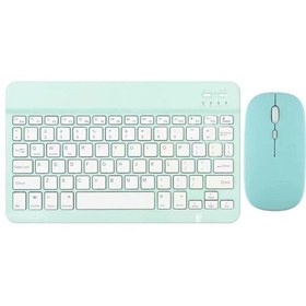 Resim TezMax Philips M9X S510J 10.1" Uyumlu Kablosuz Bluetooth Şarjlı Türkçe Q Klavye Mouse Seti - Yeşil 