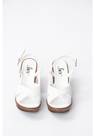 Resim Fox Shoes Beyaz Dolgu Topuklu Kadın Ayakkabı K674041309 