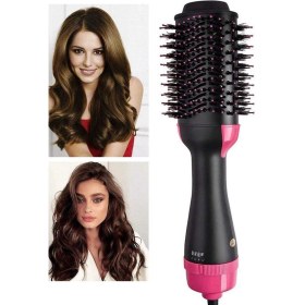 Resim Hava Üflemeli Saç Kurutma ve Şekillendirme Tarağı – Siyah, Pratik ve Kullanışlı 