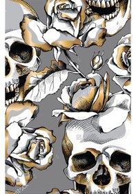 Resim Bandana Buff Skull Flower Siyah 