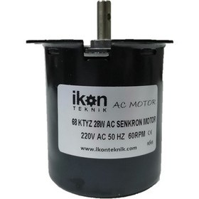 Resim Ikon Teknik 60 Rpm 28W 68KTYZ Ac Senkron Motor, Dakikada 60 Tur Çevirme Mo... 