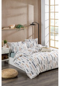 Resim Tabu Home Ranforce Çizgili Harmoni Tek Kişilik Nevresim Takımı 