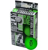 Resim Butterfly Free Your Style 6'lı Masa Tenisi Topu Yeşil 85215 