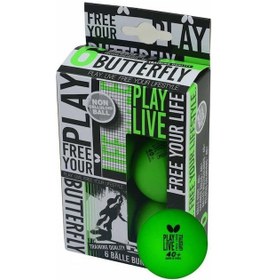 Resim Butterfly Free Your Style 6'lı Masa Tenisi Topu Yeşil 85215 