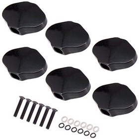 Resim Gitar Tel Düğmesi Kolu Çinko Alaşım 6 Adet Siyah 