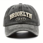 Resim Kadınlar ve Erkekler için 1 Adet Retro Beyzbol Şapkası - Yıkanmış Baba Nakışlı Snapback Şapka, %100 Günlük Yazlık Güneş Kapağı, Üniseks Vintage Tarzı 