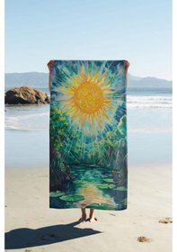 Resim Dijital Baskı Plaj Deniz Havlusu Doğa Desenli Peştamal Hvl0085 Renkli 