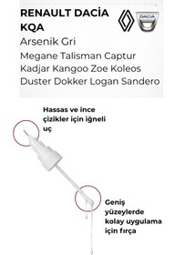 Resim Önder Ticaret Renault Dacia KQA Arsenik Gri Rötuş Boyası ve Rötuş Çeliği Megane Captur Kadjar Duster LoganSandero 