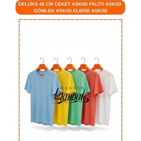 Resim Ceket Askısı 45 Cm Turuncu Elbise Gömlek Palto Askısı Gardırop Mağaza Askılığı 10 Adet Diğer 