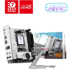 Resim MSI MPG B850I EDGE TI WIFI DDR5 AMD B850 AM5 Soket 8200+(OC)MHz ITX Anakart 