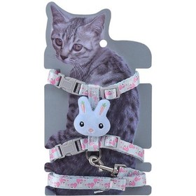 Resim Suntek Kedi Çekme Halatı Evcil Hayvan Eğitim Tasması Mavi-s 