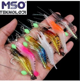 Resim MSO Olta Balıkçılık Fosforlu Silikon Karides Yapay Yem 