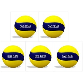 Resim Smt-x340 Voleybol Topu 3 Lü Set Profesyonel Antrenman Topları Sarı-lacivert 