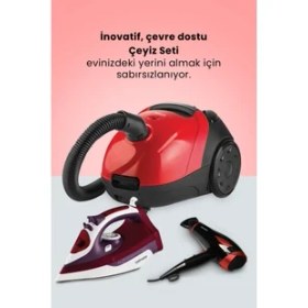 Resim Goldmaster Kırmızı 31 Parça Avantajlı Elektronik Evlilik Paketi Elektrikli Mutfak Çeyiz Seti 