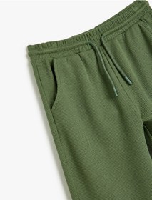 Resim Koton Basic Eşofman Altı Beli Bağlamalı Cep Detaylı Pamuklu Yeşil 5skb40058tk Yeşil 