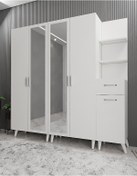 Resim Melodi Portmanto Vestiyer- Beyaz 225 cm 