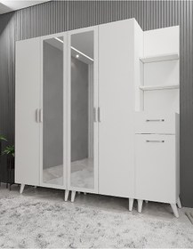 Resim Melodi Portmanto Vestiyer- Beyaz-200 cm 