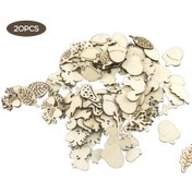 Resim Ximistore9 20 Adet Ahşap Hayvan Şekilli Dilimler - Boyanabilir, Dekoratif, El İşleri Malzemesi, 25-30mm Karışık Paket 