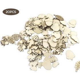 Resim Ximistore9 20 Adet Ahşap Hayvan Şekilli Dilimler - Boyanabilir, Dekoratif, El İşleri Malzemesi, 25-30mm Karışık Paket 