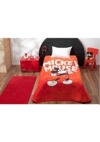 Resim Taç Kristal Taç Lisanslı Mıckey Mouse Classıc Red Bat Battaniye 