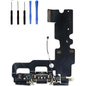 Resim Telefon Kulübesi Iphone 7 Uyumlu Şarj Soketi Bord Siyah Tamir Seti Yanında!! 